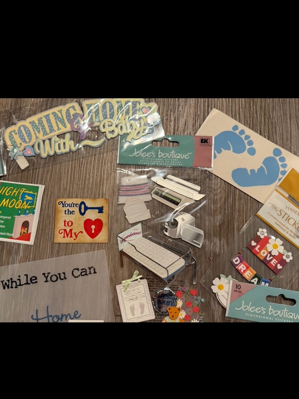 Baby scrapbooking lot #30 - super HTF baby Jolee’s! Many other brands!